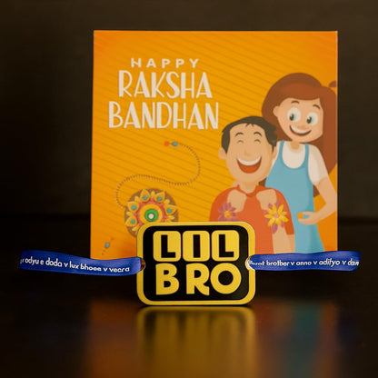 TheYayaCafe Lil Bro Kids Rakhi Gift Hamper with Apron, Ceramic Mug, 5 Chocolates and Roli Chawal, Raksha Bandhan Gift for Baby Brother, Toddler and Kid Brother