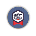 The Best Father Square Fridge Magnet - Personalised