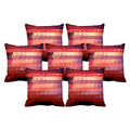 Abstract Cushion Covers Set of 7, 24x24 Inches