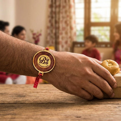 TheYayaCafe Wooden Moustache Rakhi for Brother with Roli Tika, Combo Set of 2 Engraved Rakhi for Raksha Bandhan, Bhai Dooj, Birthday Gift for Big Bro, Bhaiya, Bhaijaan from Sister