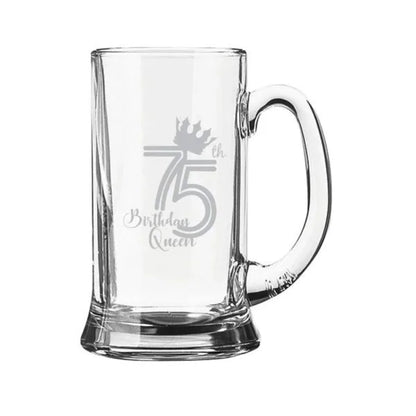 Birthday Queen Engraved Beer Mug