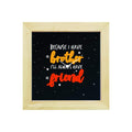 Friend in My Brother Framed Canvas Wall Clock - Rakhi Gift