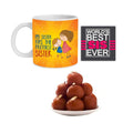 Prettiest Sister Mug Rakhi Hamper with Gulab Jamun - Set of 3