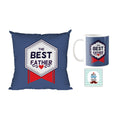 The Best Father Combo - Ceramic Mug, Coaster & Cushion Set of 3
