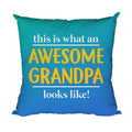 Awesome Grandpa Velvet Cushion with Filler - 12x12 inches
