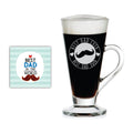 Coffee Mug for Dad - Moustaches Best Dad Ever, with Coaster