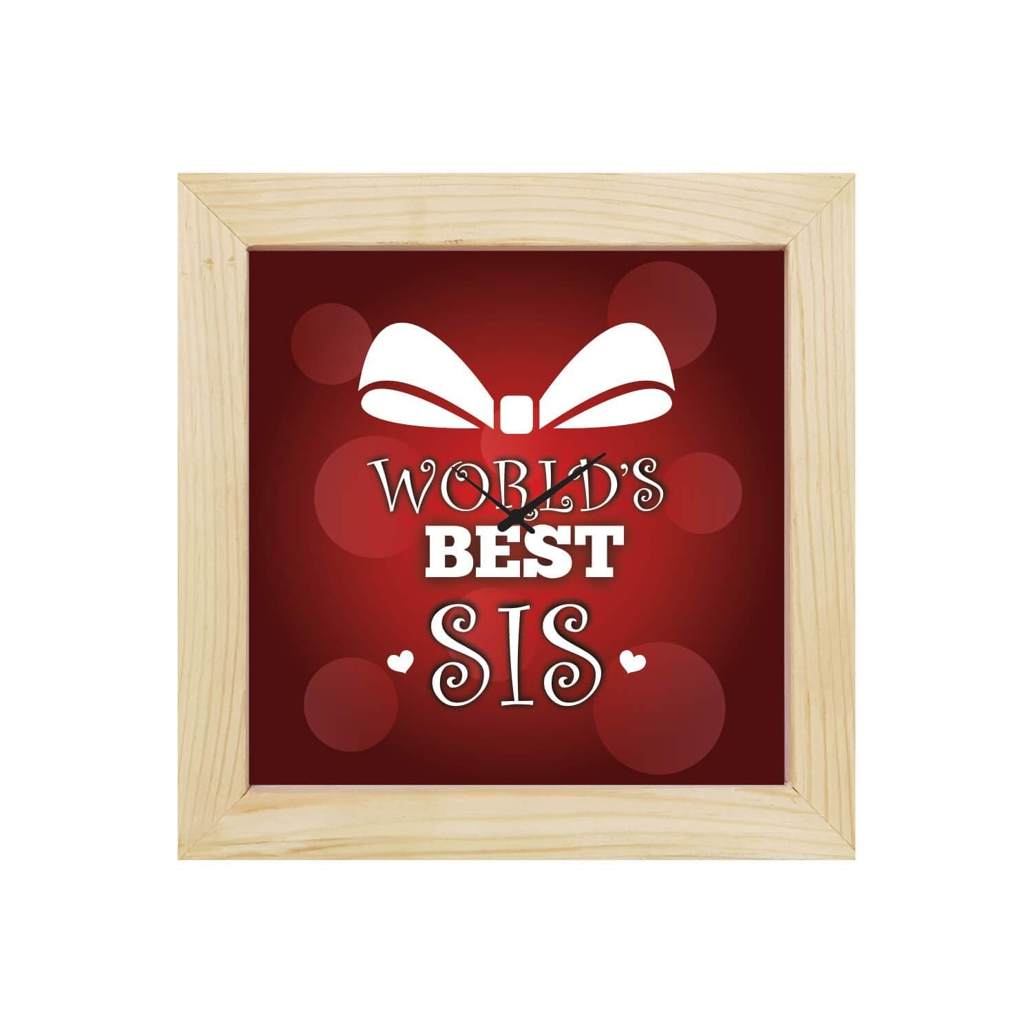Worlds Best Sis Wall Clock