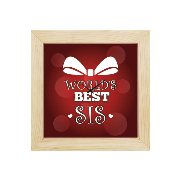 Worlds Best Sis Wall Clock