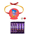 Krishna Rakhi Combo with 5 Dairy Milk Chocolates - Brother Gift