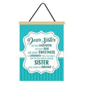 Dear Sister Scroll Greeting Card 12x16 - Rakhi Gift