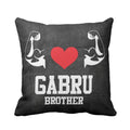 Gabru Brother Bhai Dooj Gift Combo - T-Shirt, Mug & Cushion