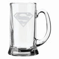 Beer Mug, Superman Icon Engraved with Coasters