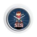 Round Desk Clock for Sister - Coolest Sis 6x6 Inches Rakhi Gift
