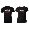 I Love My Wifey & Husband Matching Couple T-Shirts