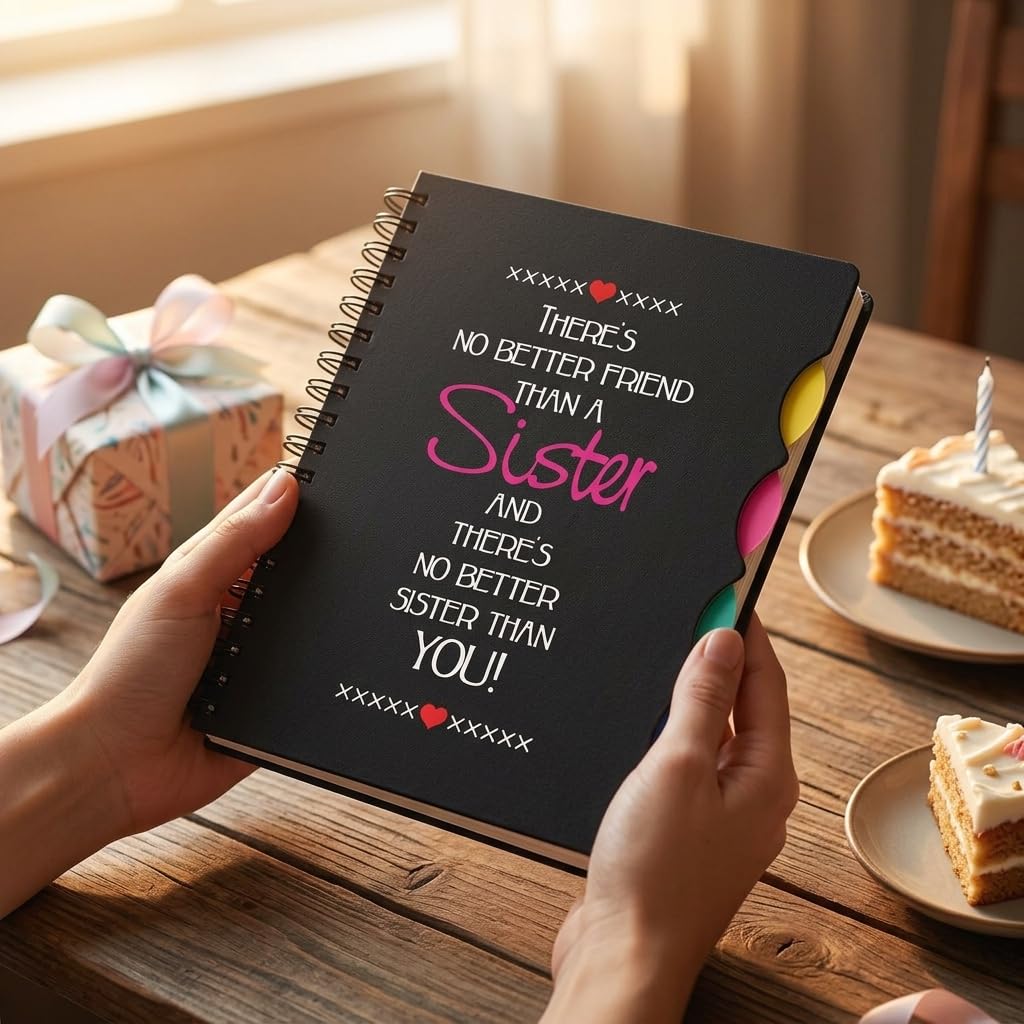 TheYaYaCafe No Better Friend Than Sister Printed Notebook 5x8 Inches — Birthday & Rakhi Gift for Sister, 300 Ruled Pages
