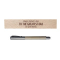 Happy Birthday Engraved Wooden Pen with Personalised Box for Dad