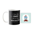 Dad Coffee Mug with Coaster - Personalised Gift for Father