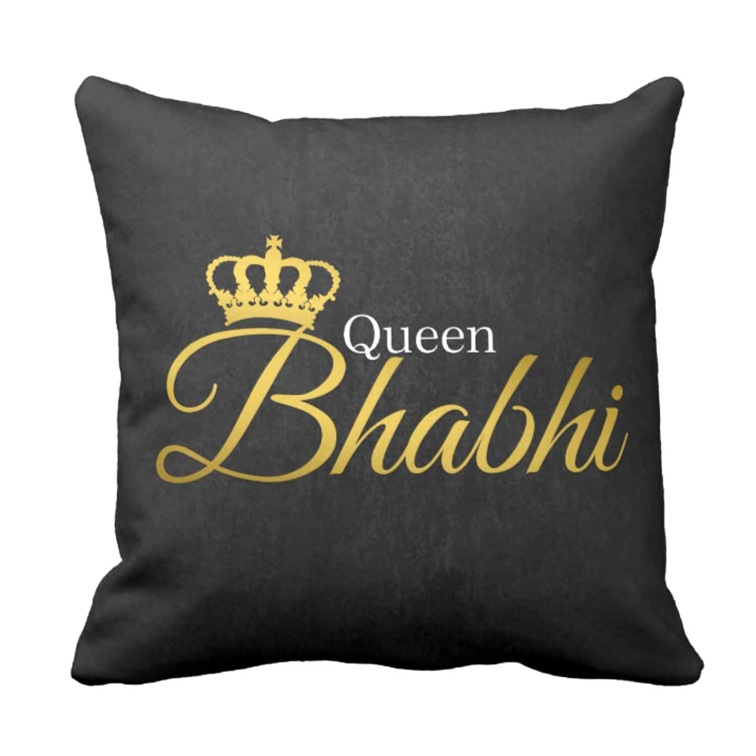 TheYayaCafe Bhaiya Bhabhi Printed Canvas Cotton Cushion Cover Set (2 Covers) 16x16 Inches, Birthday Anniversary Bhaidooj Raksha Bandhan Gift for Brother and Sister-in-Law from Sister