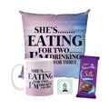 Drinking for Three Dad-to-Be Hamper - Mug, Coaster & Chocolate