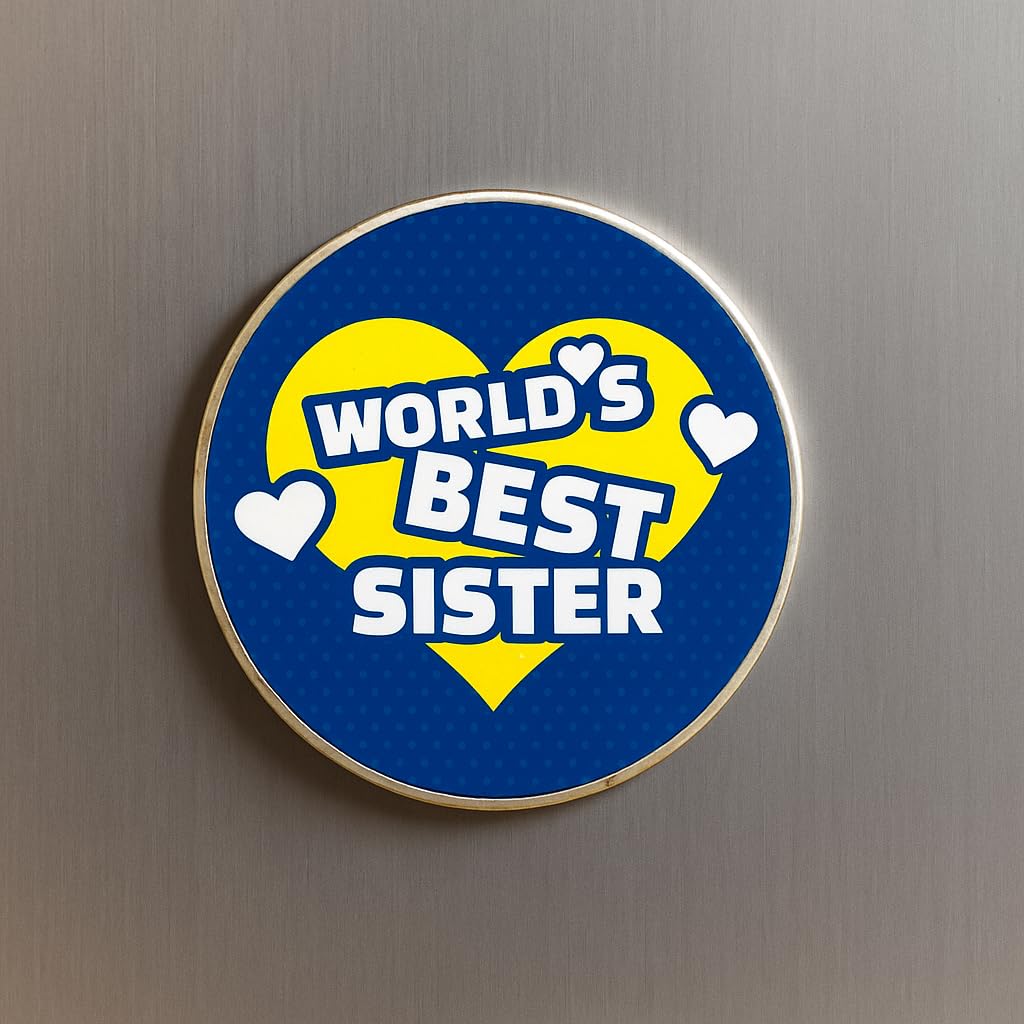 TheYayaCafe Rakhi Gift Hamper for Sister Best Sis Ever, Set of 6 with Mug Cup Coaster Magnet Scroll Cushion Cover, Raksha Bandhan Birthday Bhaidooj Gift for Sister from Brother and Family