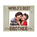 World's Best Brother Engraved Wooden Photo Frame