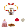 Bahubali Bhaiya Horse Printed Rakhi Dry Fruits Combo with Almonds Set of 2