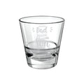 Starry Best Dad Ever Engraved Whiskey Glass with Coaster