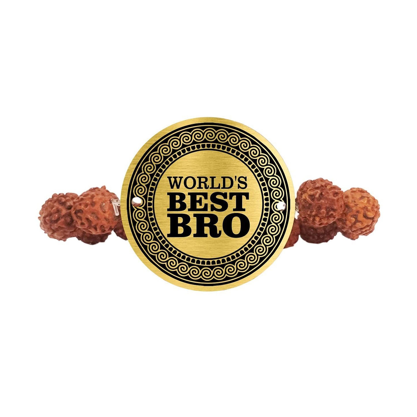 Worlds Best Bro Rudraksha Rakhi