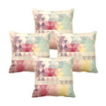 Abstract Cushion Covers Set of 4, 16x16 Inches