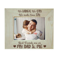 Engraved Wooden Photo Frame - Dad and Me Best Friends