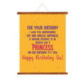 Birthday Scroll Greeting Card for Princess Sister - 15x20