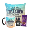 Star Teacher Mug, Cushion & Dairy Milk Silk Combo