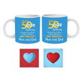 Happy 50th Anniversary Parents Couple Coffee Mugs Set of 4