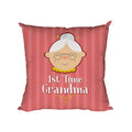 1st Time Grandma Velvet Cushion with Filler - 12x12 Inches