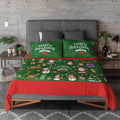 Merry Xmas Velvet Christmas Bedsheet, Double Bed King Size