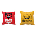 Positive Live Free Motivational Cushion Cover Set of 2, 12x12