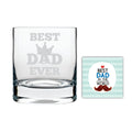 King Best Dad Ever Engraved Whiskey Glass, Stelvio 325ml