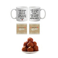 Funny Bhaiya Bhabhi Rakhi Combo - Mug, Coaster & Gulab Jamun