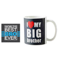 I Love My Big Brother Mug & Coaster Set - Rakhi Gift, 330 ml