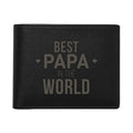 Best Papa Leather Wallet - President Black, Gift for Dad