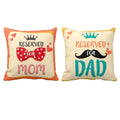 Reserved for Queen Mom King Dad Velvet Cushion Cover 12x12