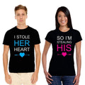 I Stole Her Heart & I'm Stealing His Matching Couple T-Shirts