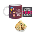 A Sister Is A Gift Mug, Coaster & Badam Patisa Rakhi Hamper Set
