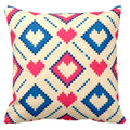 Personalised Multi Diamonds Hearts Cushion Cover for Couples