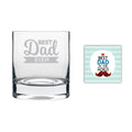 Engraved Whiskey Glass 325 ml - Personalised Gift for Dad