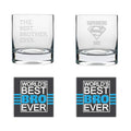 Best Brother Ever Stelvio Whiskey Glass & Coaster Combo of 4