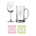 World's Best Didi Jiju Beer Mug & Wine Glass Rakhi Combo