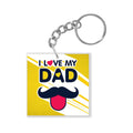 Funky I Love Dad Personalised Keychain