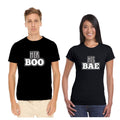 Her Boo & His Bae Matching Couple T-Shirts, Personalised