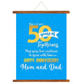 Happy 50th Anniversary Scroll Card for Mom and Dad - 18x24